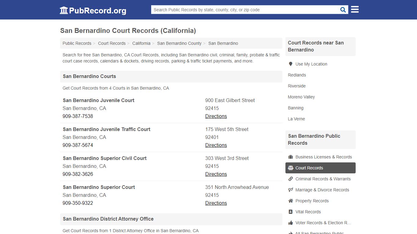Free San Bernardino Court Records (California Court Records)